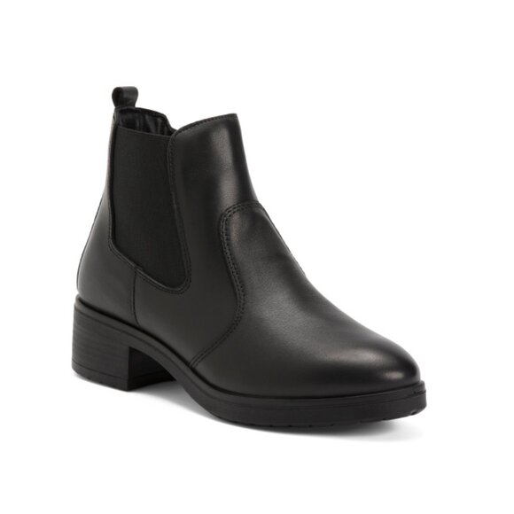 ENVAL SOFT Black Made In Italy Leather Comfort Booties